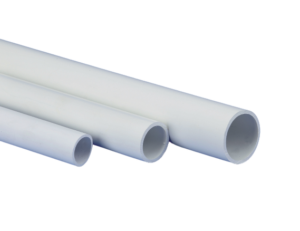 Tube PVC blanc rigide. avec joint torique