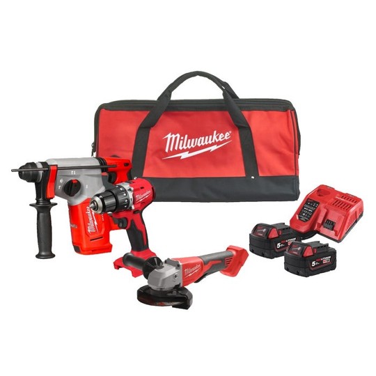 TRIPACK BRUSHLESS perceuse, perforateur, meuleuse 18V MILWAUKEE
